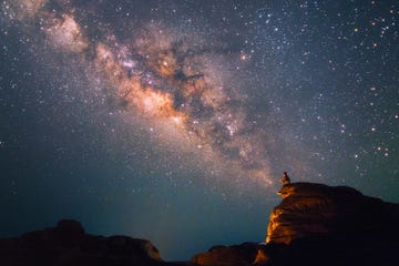 man gazing at sky