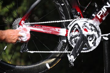 106th tour de france 2019  team ineos  mechanic cleaning a bike