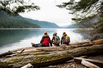 nature captions group of girls at park hiking