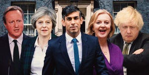 boris johnson, rishi sunak, lizz truss, theresa may, david camerson