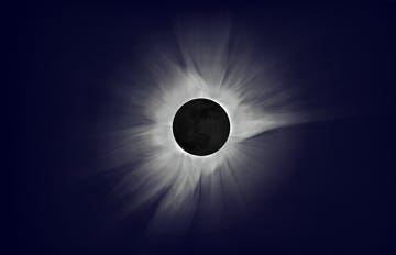 total solar eclipse and sun corona, on march 9 2016 in indonesia