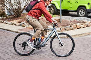 a person riding an electric bicycle