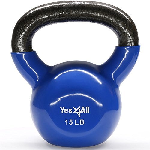 Yes4All Vinyl Coated Kettlebell Weight