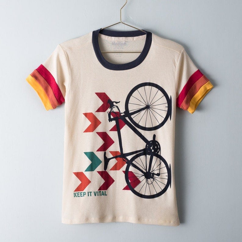 Women's Camp Chevron Bike Tee