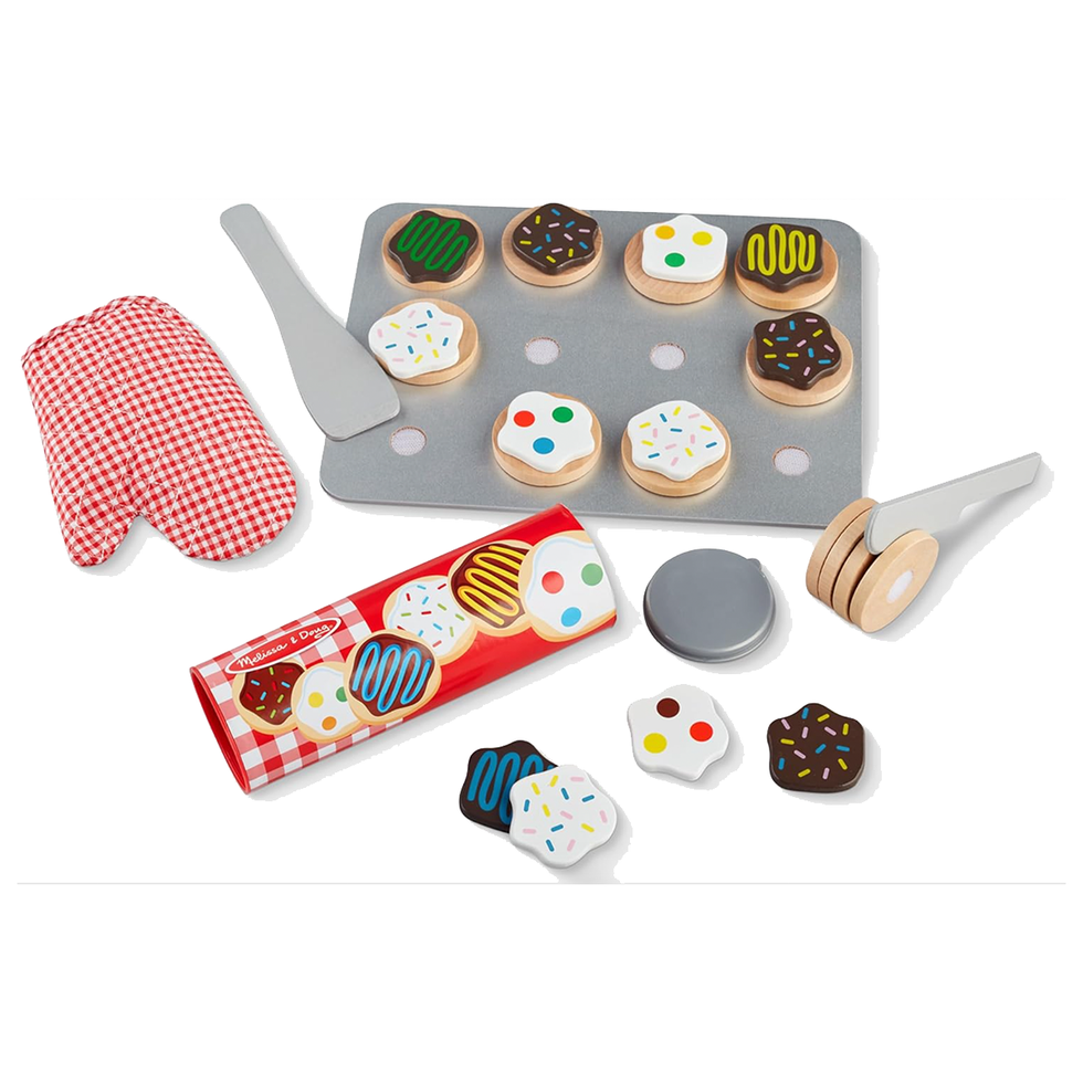  Slice and Bake Wooden Cookie Play Food Set