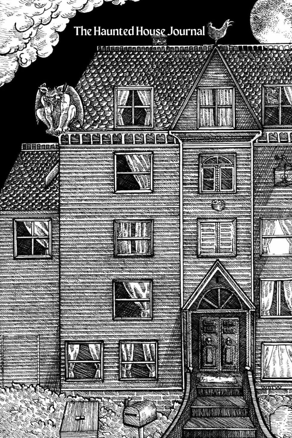 The Haunted House Journal: Unique Gothic Illustrated Notebook