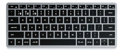 Teclado bluetooth Satechi Slim ST-BTSX1M QWERTY inglês US cor cinza