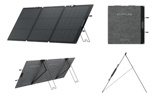 Placa Solar Painel Solar Portátil Dobrável Ecoflow 160w Ip68 Cor Preto/cinza Voltagem De Circuito Aberto 21.3v Voltagem Máxima Do Sistema 18.6v