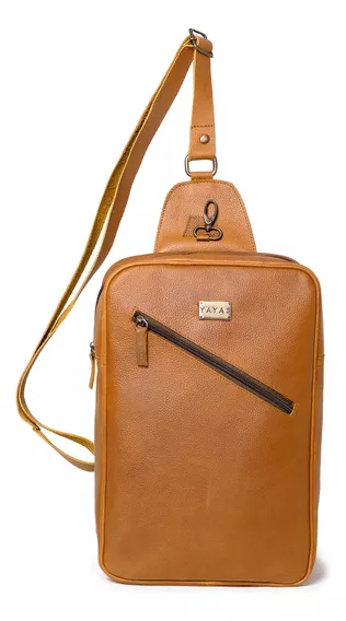 Mariconeras Bandoleras Hombre Piel Crossbody Travel M Yayas Color Café claro