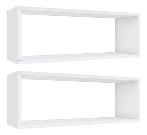 Kit 02 Nichos 50x25 Branco 15cm De Profundidade Decoração