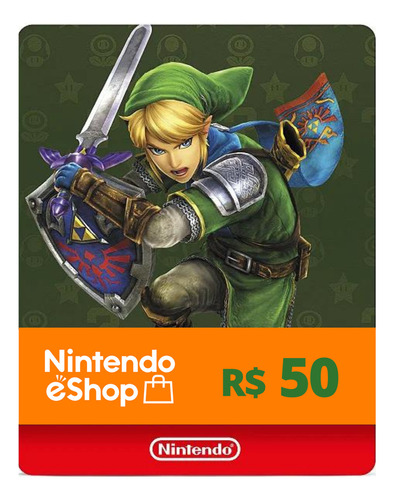 Gift Card Nintendo Eshop  BR 50 R$ switch