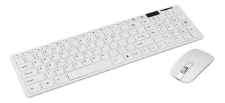 Hopemob Pack Teclado Y Mouse Inalambrico Wireless Bluetooth Compartible Pc  Mac Receptor Usb Color Del Teclado Blanco