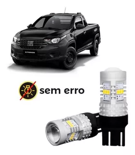 Par Lâmpada Led Drl Luz Diurna T20 Nova Fiat Strada 6000k