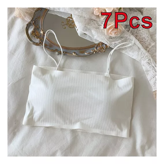 7 Piezas Mujeres Sexy Crop Tops Sujetador Tubo Top Femenino