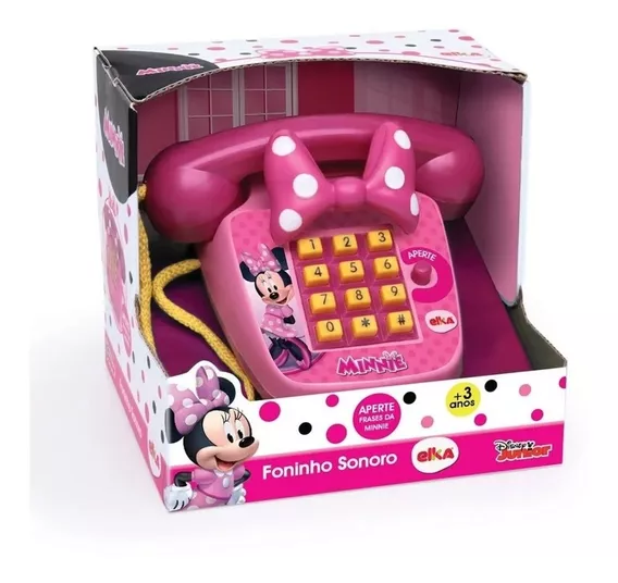 Telefone Infantil Foninho Sonoro Minnie - Elka 1061