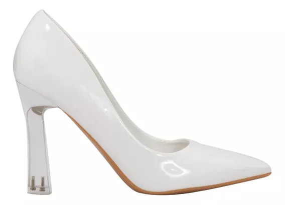 Zapatilla Vestir Charol Yaeli Fashion Blanco Mujer 1655