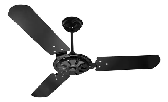 Ventilador de teto Ventex Comercial com 3 pás preto estrutura preto, 1.1m de diâmetro 127V