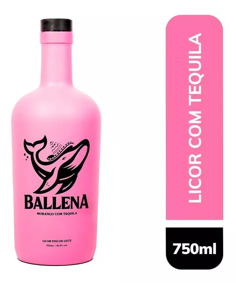 Ballena licor creme de morango com tequila 750ml