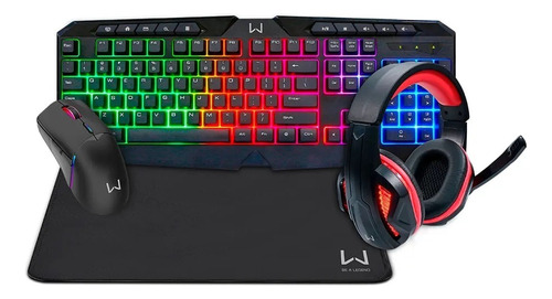 Combo Gamer Multilaser  TC304 Teclado Mouse Headset E Mousepad