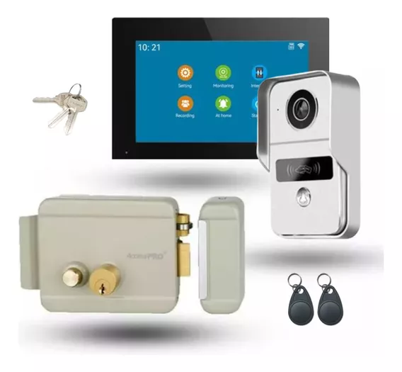 Kit Timbre Video Portero Monitor Ip Touch 10 Pulgadas Wifi