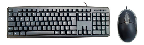 Kit Teclado E Mouse Basico Com Fio Usb Nota Fiscal Desktop 