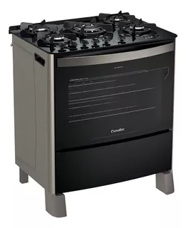 Fogão Esmaltec Esmeralda 5b Inox Timer Grill Elétrico Bivolt