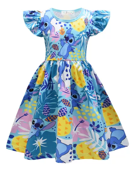 Kr Vestido Star Baby Lilo Stitch Con Falda Voladora Para