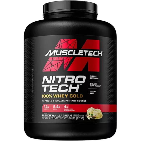 Suplemento MuscleTech Nitro Tech 100% Whey Gold sabor french vanilla crème de 2.27kg