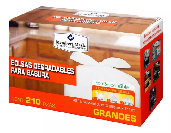 Bolsas De Basura Grandes Member´s Mark (210 Bolsas) De 49.2l