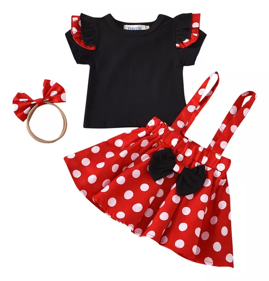 Conjunto Falda Y Blusa  Infantil Del Personaje Mimi Mouse