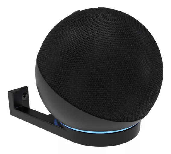 Suporte Apoio De Parede Compatível Com Alexa Echo Dot 5 Cor Preto