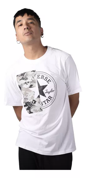 Playera Converse Blanca Para Hombre Plf23clcl869906