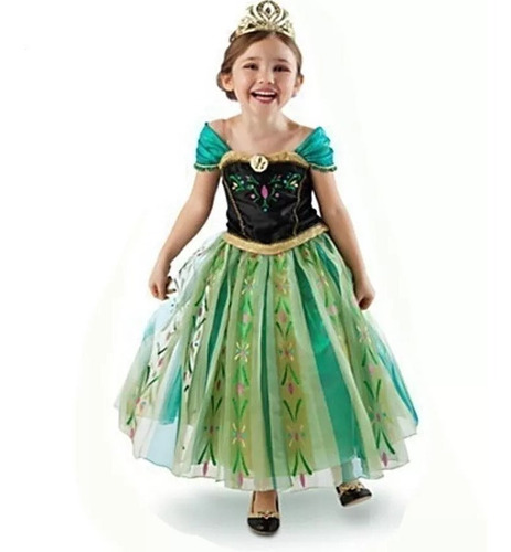 Fantasia Frozen Princesa Anna 4 Ao 10 Pronta Entrega