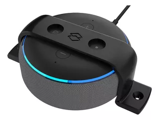 Trava Suporte Pre Anti Furto Compatível Com Alexa Echo Dot 3 Cor Preto