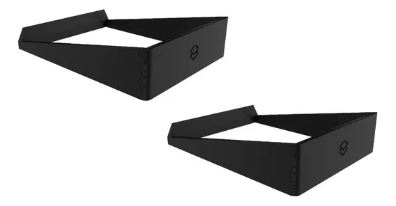 2x Suporte Mesa Inclinado Compatível Com Edifier R33bt Plus Cor Preto