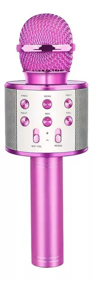 Microfone Bluetooth Karaokê Para Festas E Eventos Cor Rosa Cor Rosa-Shoque