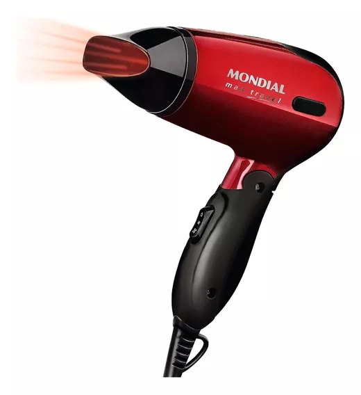 Mondial Max Travel SC-10 Secador De Cabelo 1200W Bivolt Cor Vermelho/Preto 110V/220V