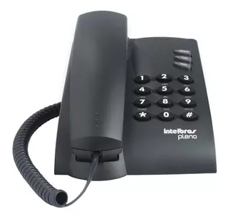 Telefone Fixo Intelbras Com Fio Pleno Preto