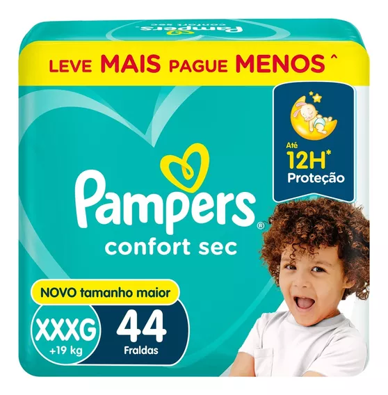 Fralda Pampers Confort Sec Xxxg Com 44un