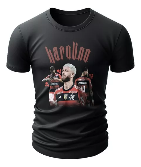 Camiseta Karolino Léo Pereira Flamengo Futebol Camisa Blusa