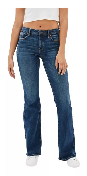 Jeans Dama American Eagle Ne(x)t Level Flare Jean Tiro Bajo