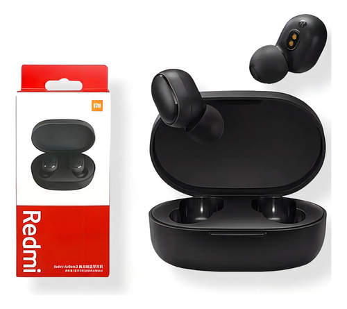 Fone de Ouvido Bluetooth Redmi AirDots Preto Compatível Xiaomi