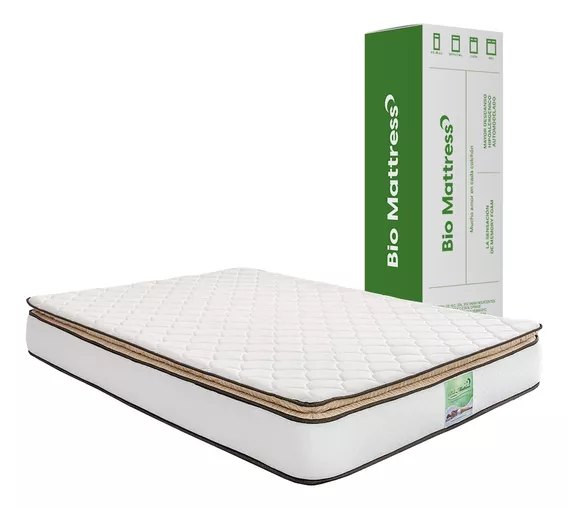 Colchon Individual Bio Cotton Memory Foam Bio Mattress Color Blanco