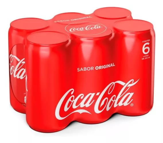 Pack Refrigerante Coca-Cola Lata 6 Unidades 310ml Cada 310 GV