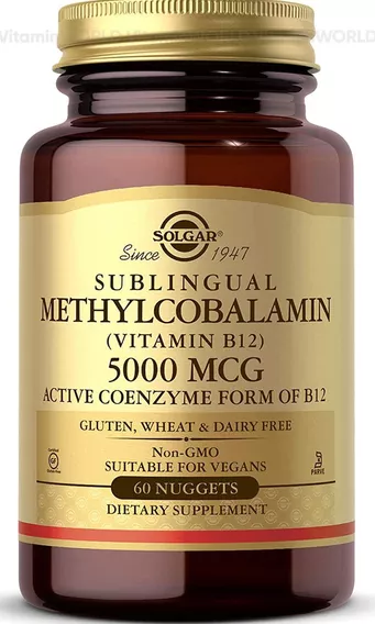 Vitamina B12 Metilcobalamina 5000mcg Sublingual 60 Nuggets