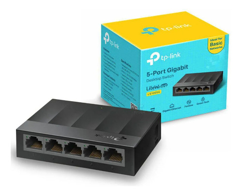 Switch Hub 5 Portas Tp-link Ls1005g Gigabit 10/100/1000 Mbps