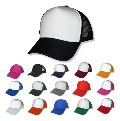 20 Gorra Malla Lisa Trucker Sublimar Colores