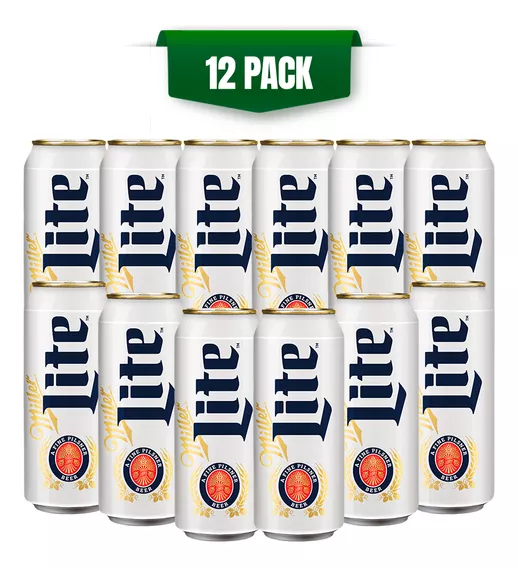 Cerveza Miller Lite 12 Latas De 710ml