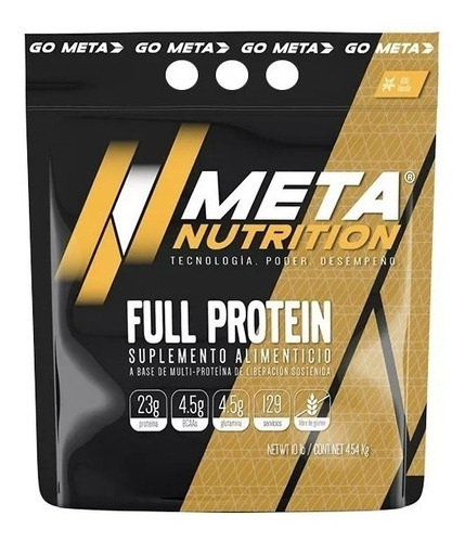 Proteina Meta Nutrition Full Protein 10 Libras 129 Porciones Sabor Fresa