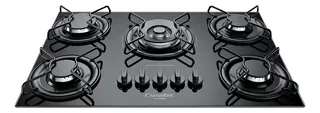 Cooktop Esmaltec 5 Bocas Tripla Chama Gourmet Preto Bivolt